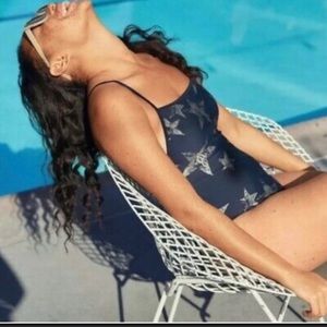 Aerie Navy Star One Piece Swimsuit